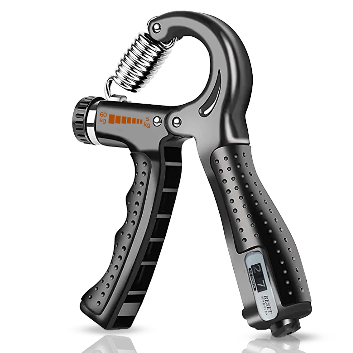 Adjustable Hand Grip Strengthener , 5-60KG Resistance, Compact Portable Grip Trainer for Muscle Fitness