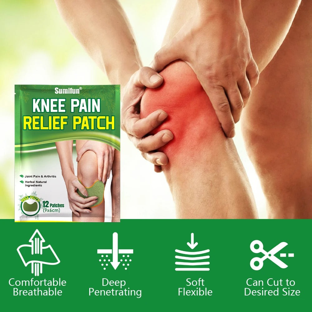 Knee Patch for Pain Relief | Chinese Herbal Plaster for Joint & Knee Pain | Body Muscle Stiffness Relief Aesthetic Patch
